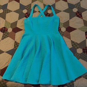 Greylin NWT Cross-Strap Turquoise Midi Sundress Size L